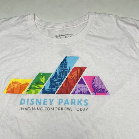 Disney Mens White D23 Expo Disney Parks Imagining Tomorrow Today T-Shirt Size XL - Picture 3 of 6